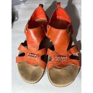 Merrell Flaxen Lychee Orange Leather Sandals Womens 7 J89354 Outdoor Strappy